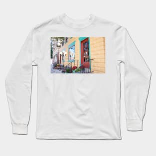 Buildings opening onto street in small town of Havre de Grace in America. Long Sleeve T-Shirt